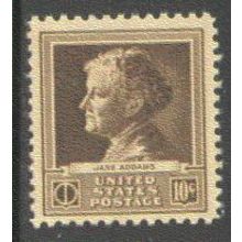 878 10c Jane Addams Fine MNH GA0375