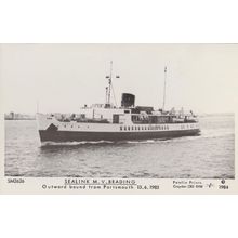 MV Brading Ship Leaving Portsmouth Postcard