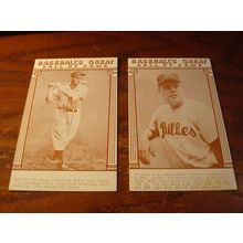 1977 Baseball's Great, HOF, 2-Exhibit Card, GEHRINGER/ROBERTS