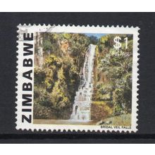 Zimbabwe - 1980 - $1 Bridal Veil Falls (sg589) Used