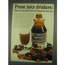 1967 Ocean Spray Cranprune Juice Ad - Good Taste
