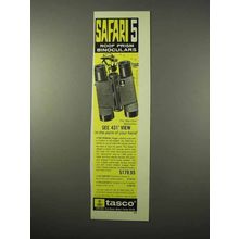 1974 Tasco Safari 5 Binoculars Ad - Roof Prism