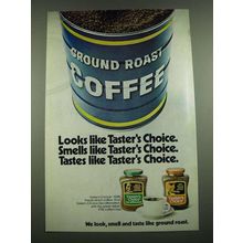 1974 Taster's Choice Ad - Looks Like Taster's Choice