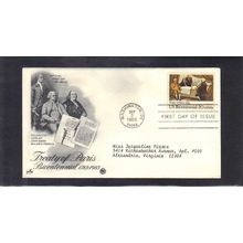 FDC Art Craft 2052 20c Treaty of Paris (Cachet-Type/A) CV42945