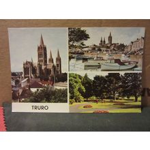 multiview, TRURO, CORNWALL. unused vintage postcard =