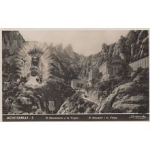 Vision Of The Virgin Of Mountserrat Spain Old RPC Postcard