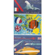 Eurotunnel Limited 300 John Storey Balloon British Airways 3x Postcard s