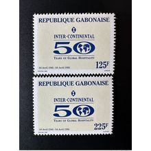 Gabon 1996 Mi. 1294 - 1295 Hotel Inter-Continental 50 ans years Jahre Rare !