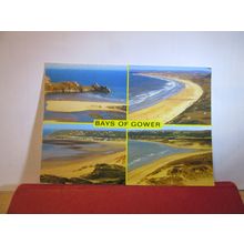 multiview, BAYS OF GOWER, WALES, used postcard by J. Salmon 1986 pm =