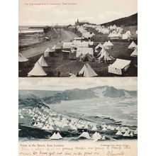 East London Military Encampment Camping South Africa 2x Old Postcard