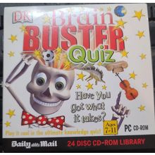 Brain Buster Quiz PC ROM Promo The Daily Mail CD Rom Library Kids 7 To 11