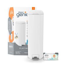 Diaper Genie Platinum Pail (Lilly White) Is Made of Durable Stainless Steel and