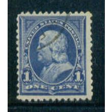 Used 264 1c Benjamin Franklin Barely Clears M02871