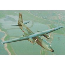 F-27 Troopship Rare Plane Aircraft German Luchtvaart Military Museum Postcard