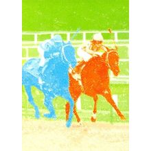 Horse Race - Tree Free Greeting Card - 17501