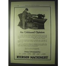 1922 Ryerson-Conradson Lathe Ad - Unbiased Opinion