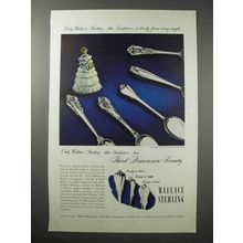 1949 Wallace Silverware Ad - Grand Colonial +