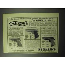 1956 Walther Mark II PPK Pistol Ad - Compact Versatile