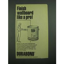 1976 United States Gypsum Durabond Wallboard Compound Ad