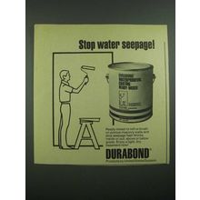 1976 United States Gypsum Durabond waterproofing coating Ad - Stop Seepage