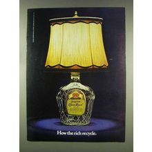 1977 Seagram's Crown Royal Ad - How the Rich Recycle