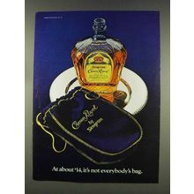 1977 Seagram's Crown Royal Ad - Not Everybody's Bag