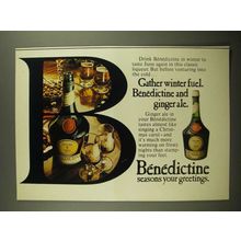 1978 Benedictine Liqueur Ad - Gather Winter Fuel