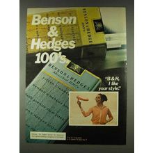 1978 Benson & Hedges 100's Cigarettes Ad - Playing Frisbee