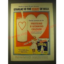 1956 Borden's Instant Starlac Ad - Starlac is good for you