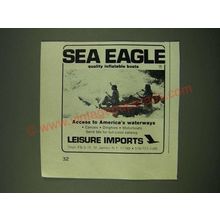 1978 Leisure Imports Sea Eagle Boats Ad - Sea Eagle quality inflatable boats