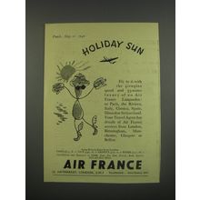 1949 Air France Ad - Holiday Sun