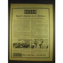 1963 Decca Navigator and Records Ad - Decca reports progress in all divisions