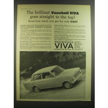 1964 Vauxhall Viva Car Ad - The brilliant Vauxhall Viva goes straight to the top