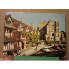 MALMESBURY ABBEY AND 'THE OLD BELL', WILTSHIRE unused postcard =