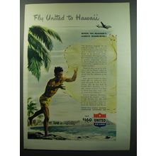 1949 United Air Lines Ad - Fly United to Hawaii