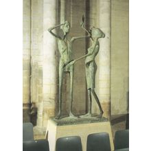 Ely Cathedral Sculpture David Wynne Mary Magdalene Jesus Postcard