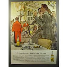1953 Schweppes Tonic Water Ad - Sketched by Bouche at the Empire Room