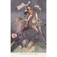 Joseph Chamberlain Our Joe Rides The Old Horse Political Comic Postcard