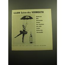 1957 Lejon Vermouth Advertisement - Mia Slavenska