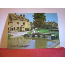 LOWER SLAUGHTER, Gloucestershire used postcard by J.Salmon 1993 pm =