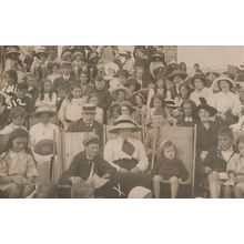 Unusual Beach Audience Black Hill Estate Sign Old Hereford RPC Postcard