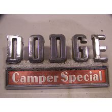 1969 70 71 DODGE TRUCK CAMPER SPECIAL EMBLEM OEM #2833662 POWER WAGON