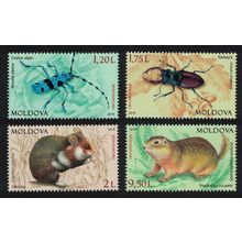 Moldova Beetles Rodents Endangered Animals Fauna 4v 2019 MNH SG#1072-1075