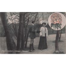 Language Of Flowers Danger Beware Rhododendron Old Romance Postcard