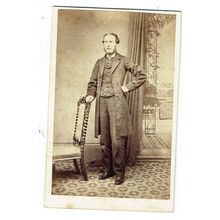 Victorian cdv photo man standing hand on hip Loughborough photographer