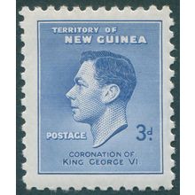 New Guinea 1937 3d blue Coronation SG209 unused