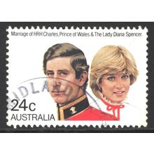AUSTRALIA 1981: ROYAL WEDDING - CHARLES & DIANA - 24c USED (G5)