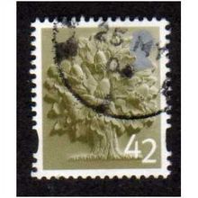 ENGLAND 42P 'OAK TREE' (EN10) FINE USED (EBID25024)