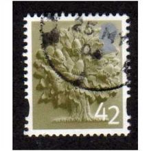 ENGLAND 42P 'OAK TREE' (EN10) FINE USED (EBID25024)