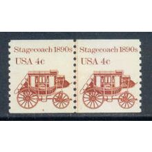 1898A 4c Stagecoach Fine MNH Dry Gum CNP Left 4 W0495
